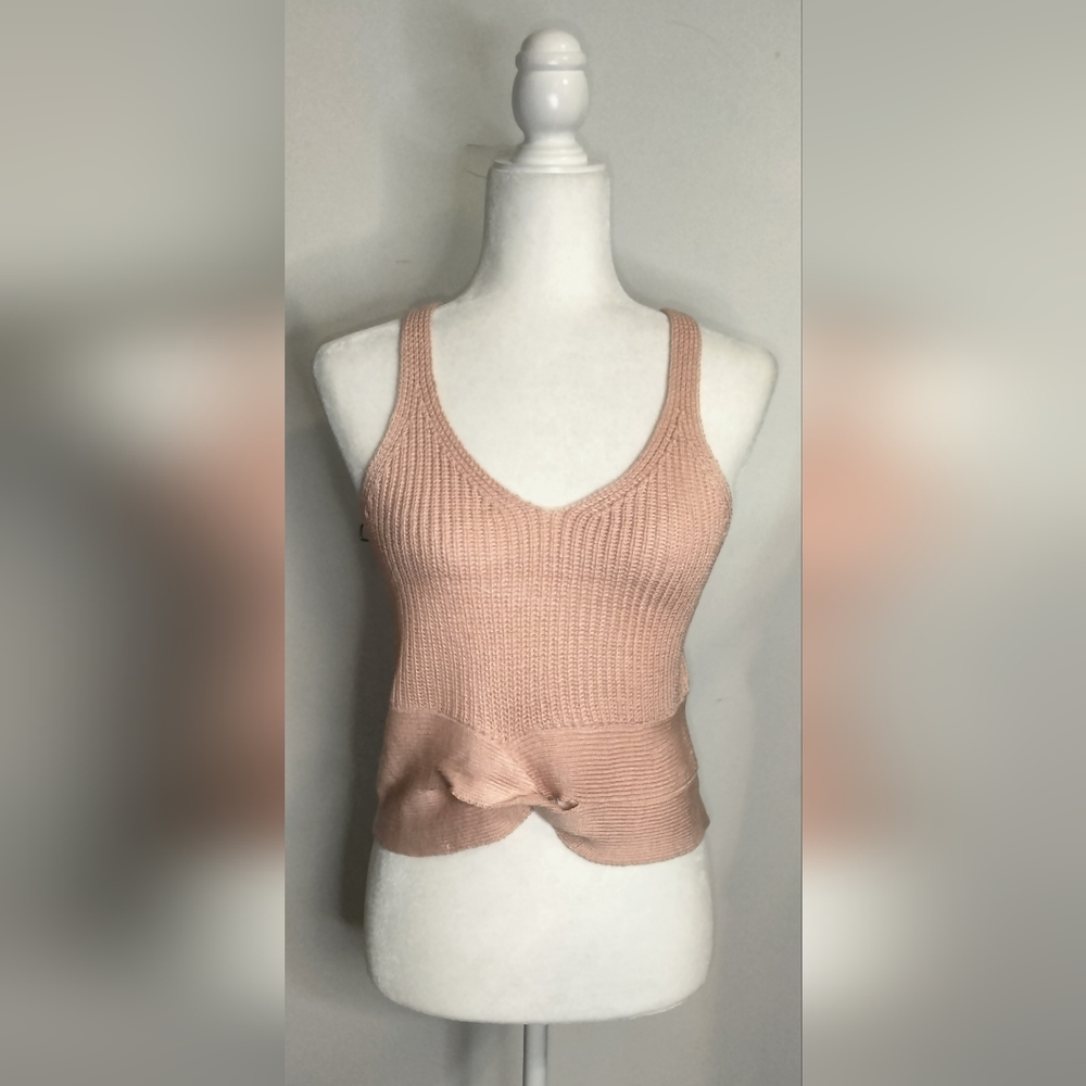 Pink Casual Loose Knitted Camisole